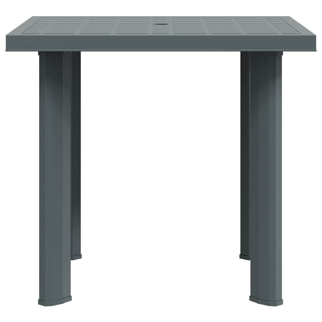 vidaXL Stół ogrodowy, zielony, 80 x 75 x 72 cm, plastikowy