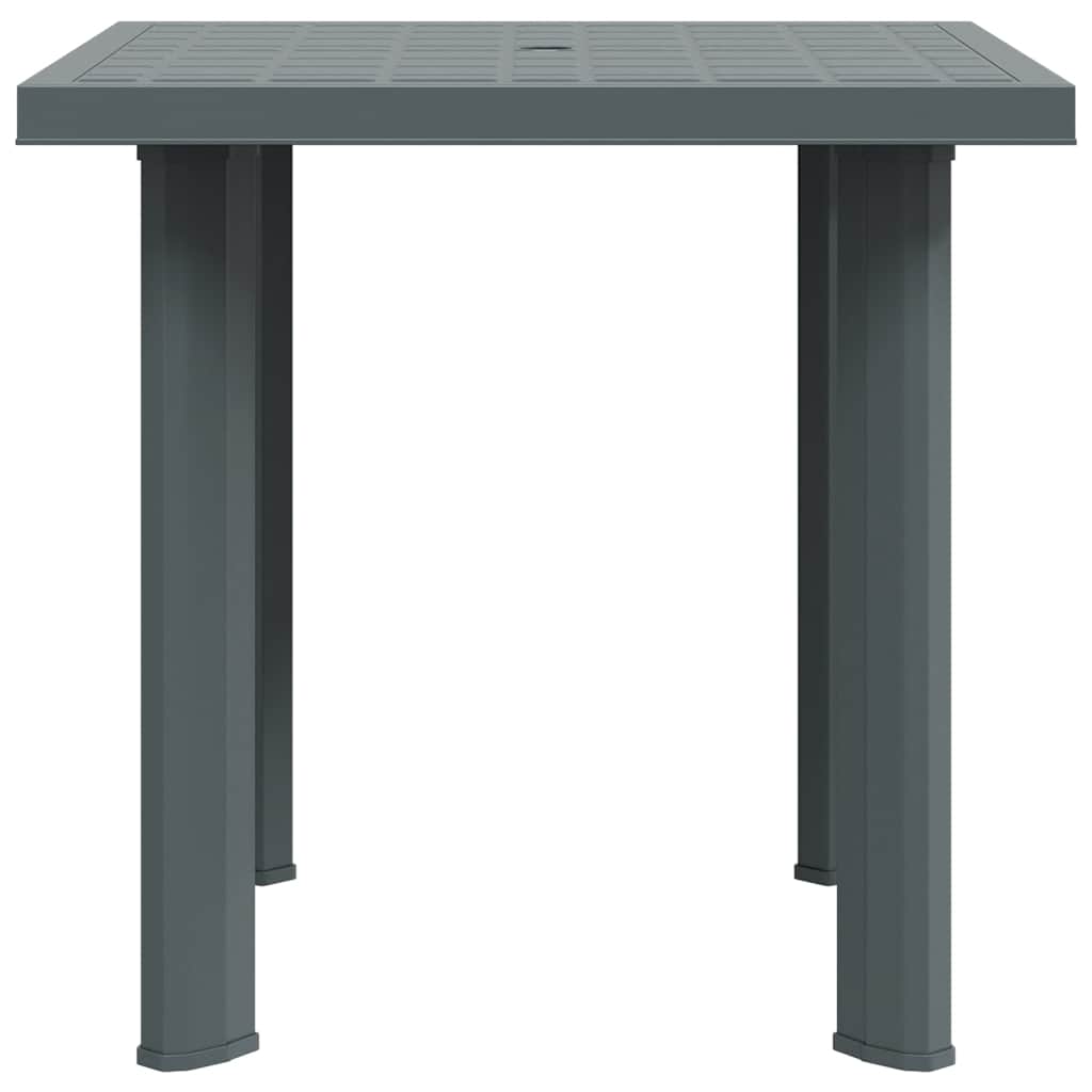 vidaXL Stół ogrodowy, zielony, 80 x 75 x 72 cm, plastikowy