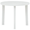 vidaXL Stolik ogrodowy, biały, 89 cm, plastikowy