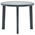 vidaXL Stolik ogrodowy, zielony, 89 cm, plastikowy