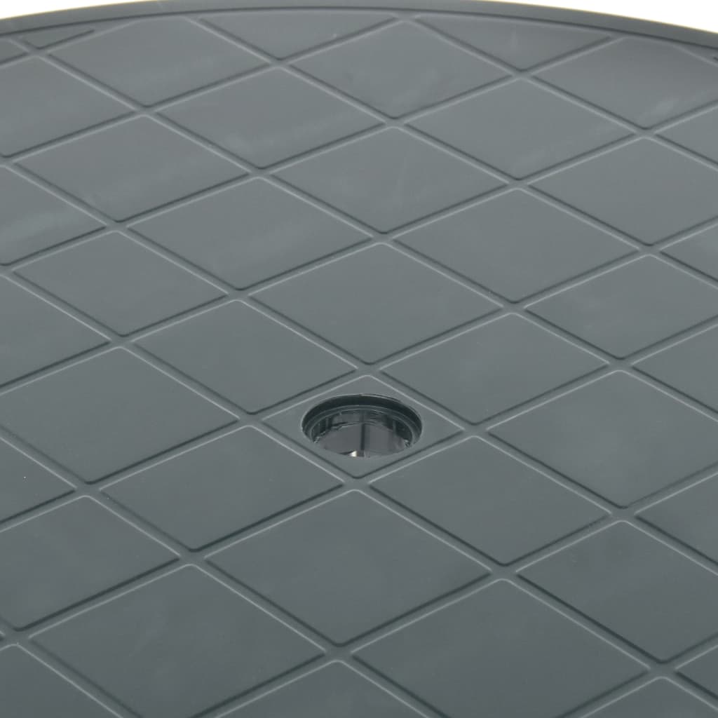 vidaXL Stolik ogrodowy, zielony, 89 cm, plastikowy