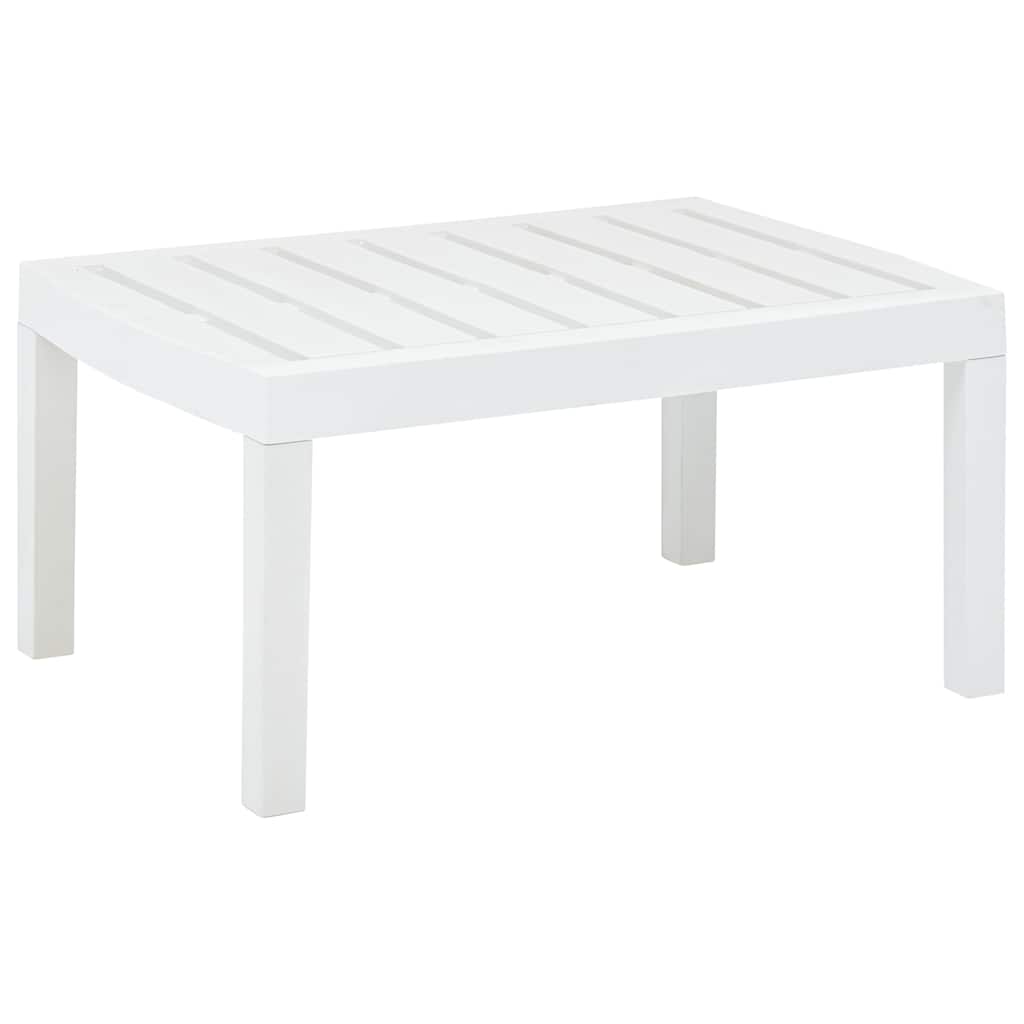 vidaXL Stolik ogrodowy, biały, 78x55x38 cm, plastikowy