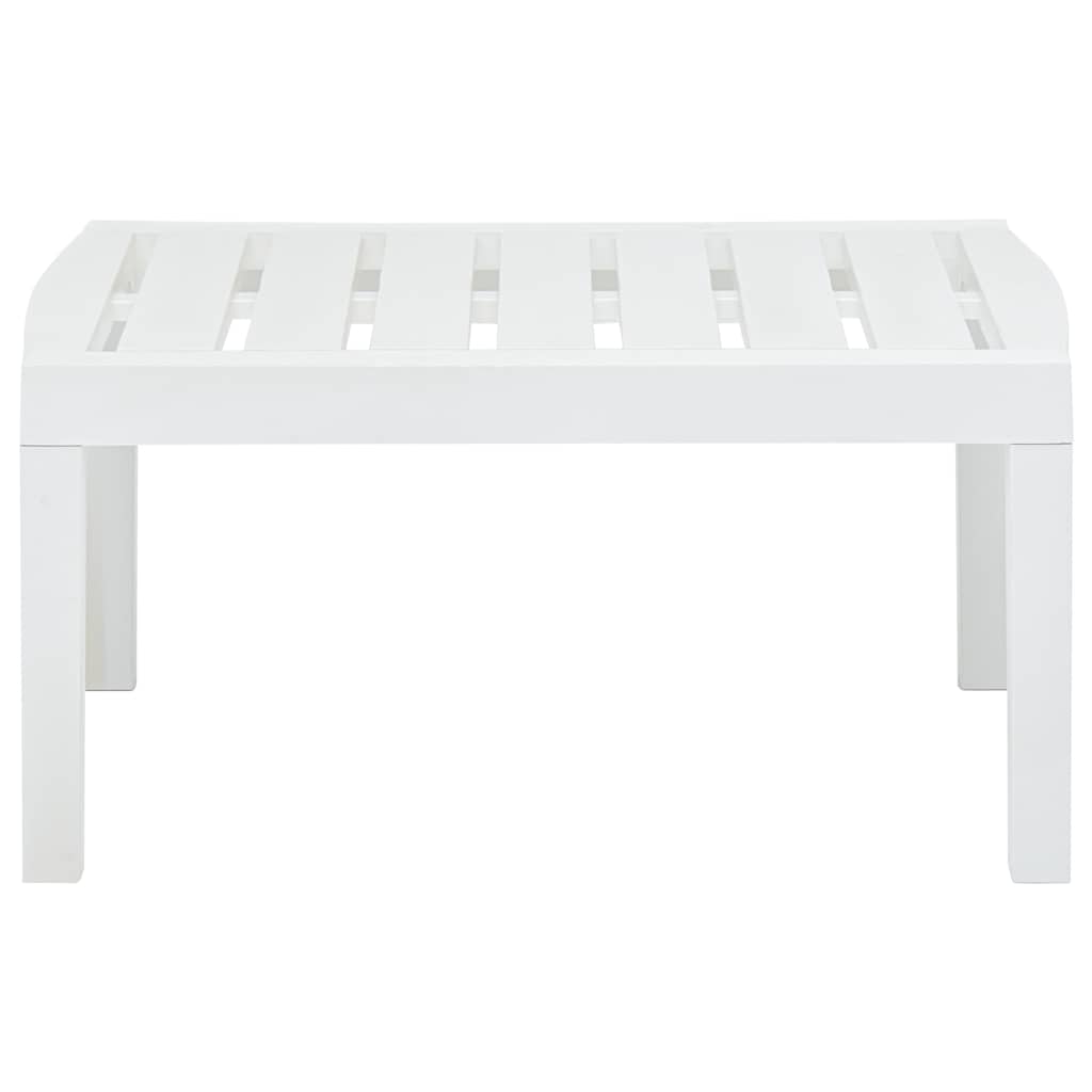vidaXL Stolik ogrodowy, biały, 78x55x38 cm, plastikowy