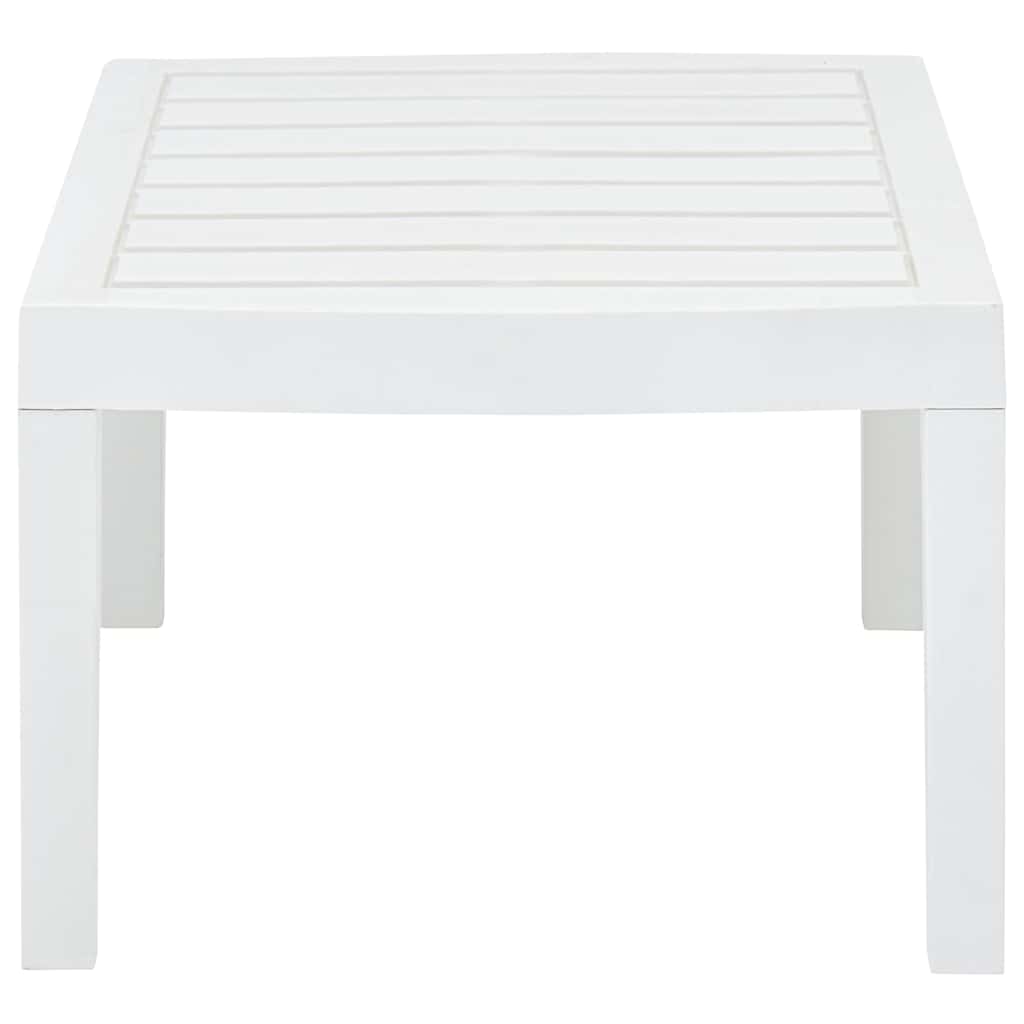 vidaXL Stolik ogrodowy, biały, 78x55x38 cm, plastikowy