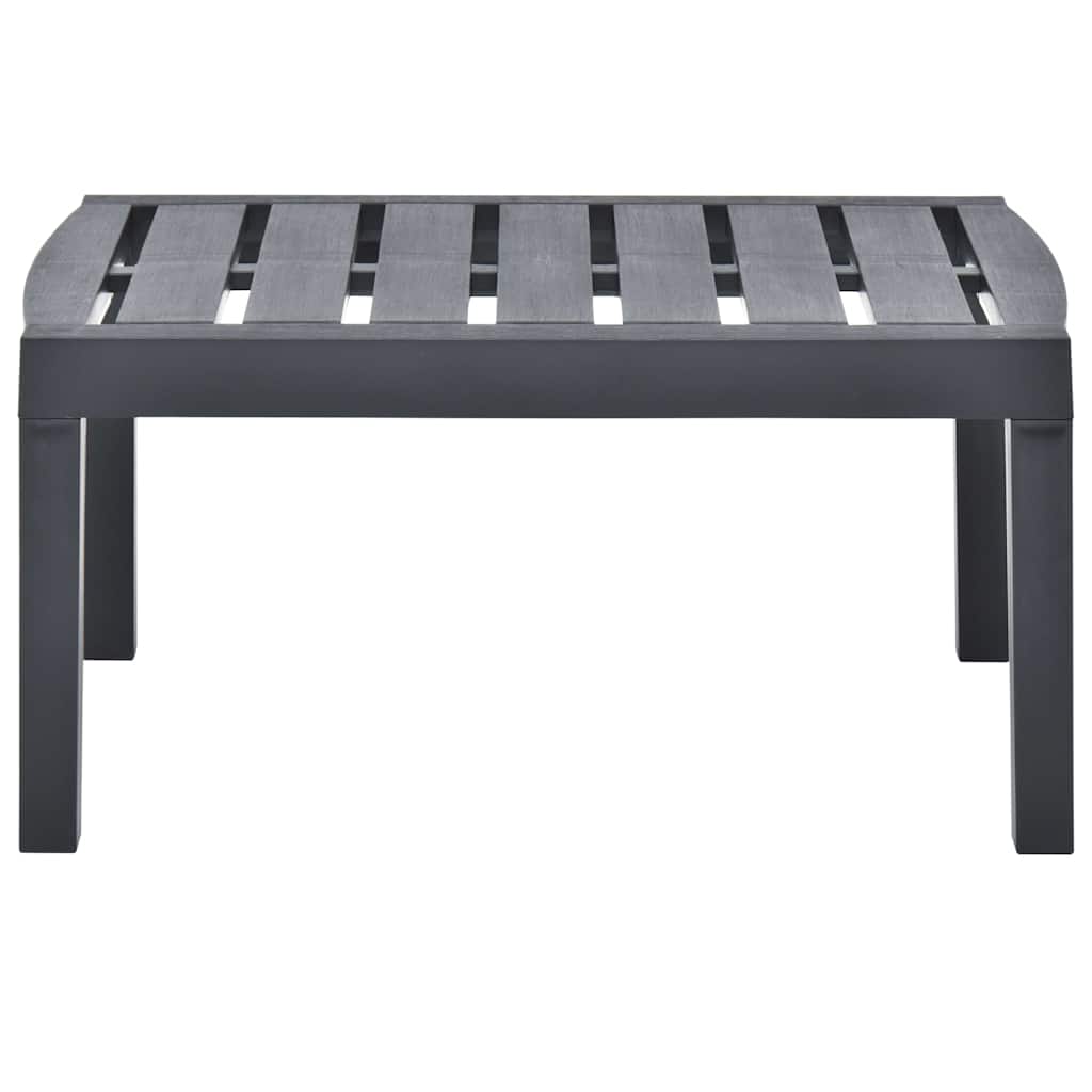 vidaXL Stolik ogrodowy, antracytowy, 78x55x38 cm, plastikowy