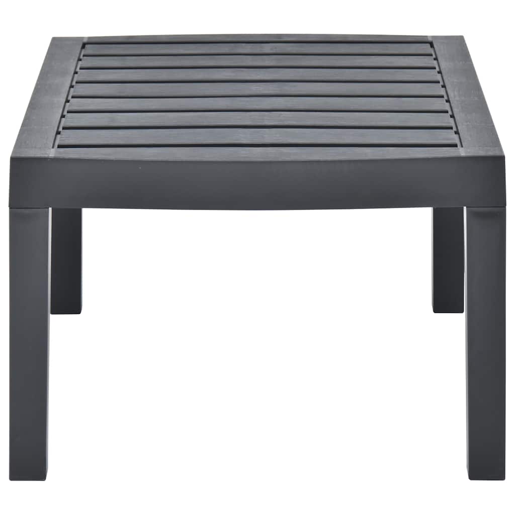 vidaXL Stolik ogrodowy, antracytowy, 78x55x38 cm, plastikowy