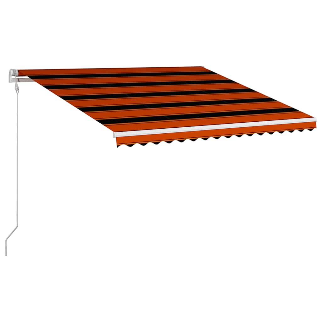 vidaXL Automatycznie zwijana markiza, 400x300 cm, pomarańczowo-brązowa