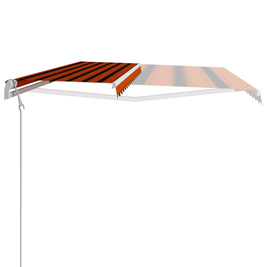 vidaXL Automatycznie zwijana markiza, 400x300 cm, pomarańczowo-brązowa