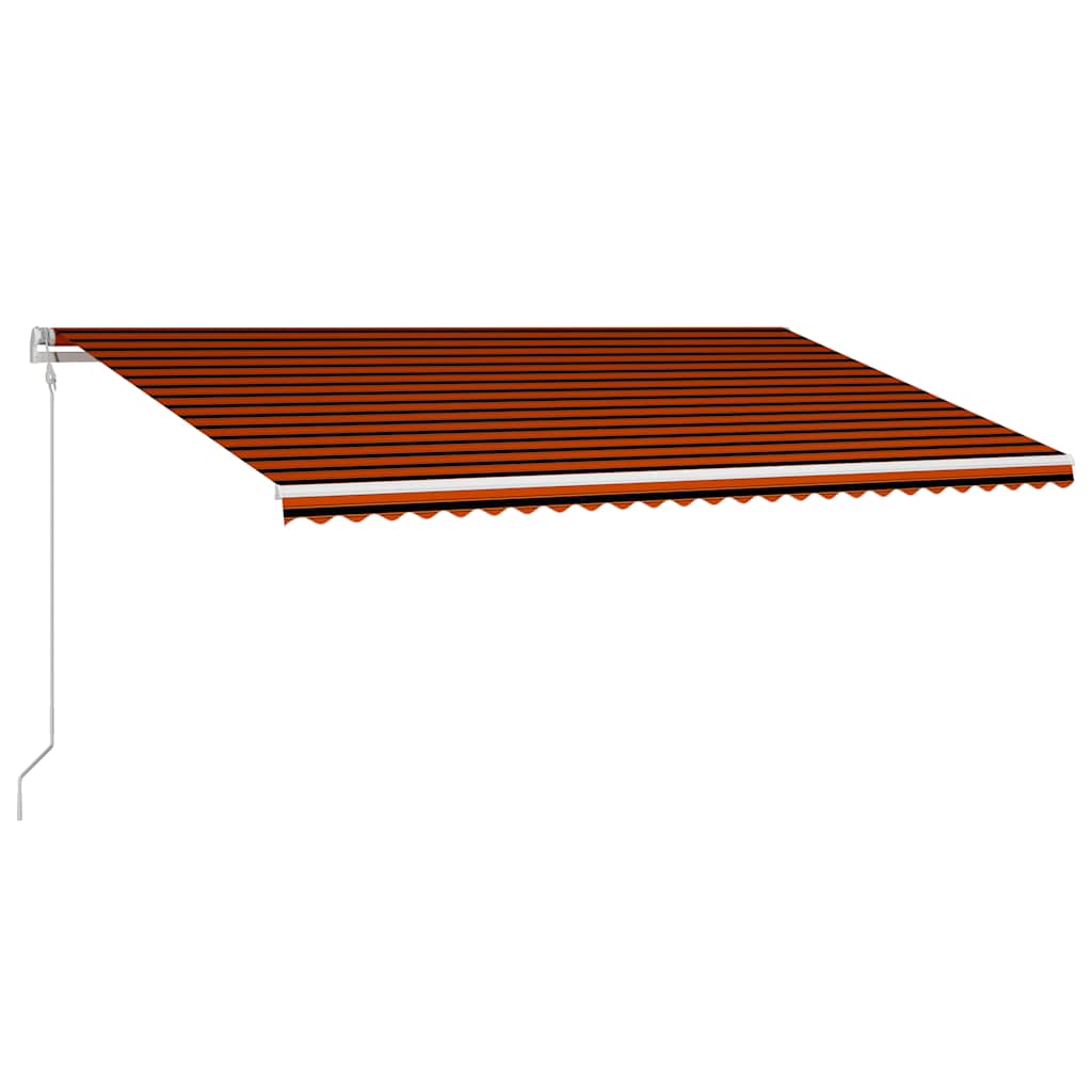 vidaXL Automatycznie zwijana markiza, 600x300 cm, pomarańczowo-brązowa