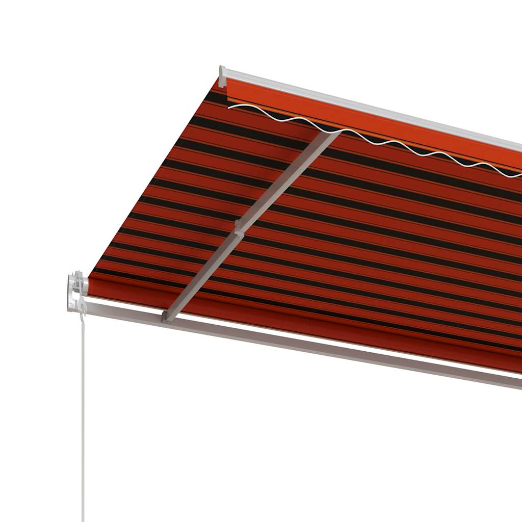 vidaXL Automatycznie zwijana markiza, 600x300 cm, pomarańczowo-brązowa