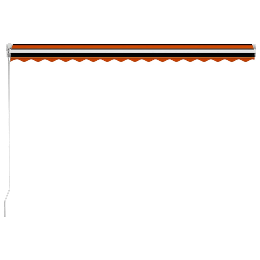 vidaXL Ręcznie zwijana markiza, 450 x 300 cm, pomarańczowo-brązowa