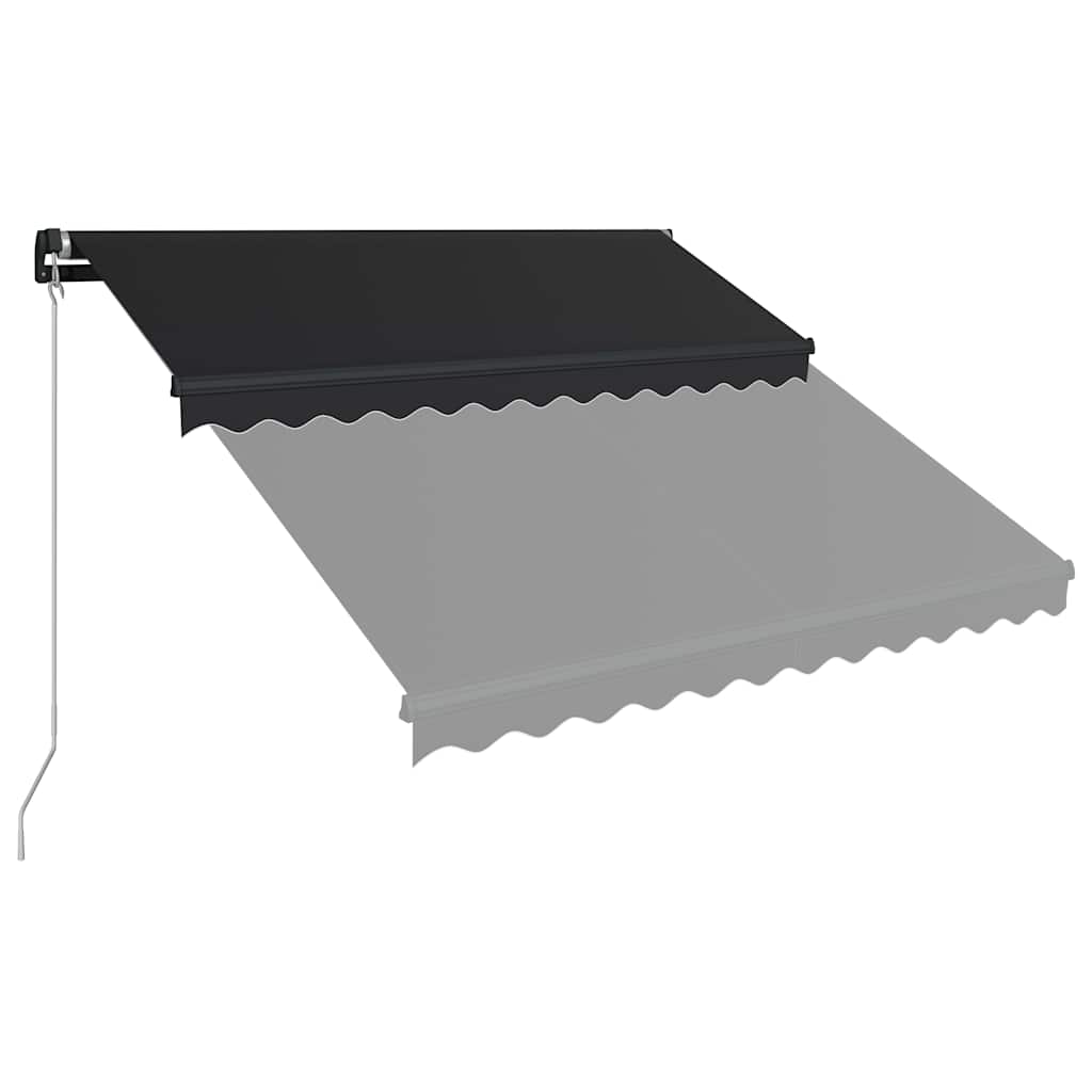 vidaXL Ręcznie zwijana markiza z LED, 300 x 250 cm, antracytowa