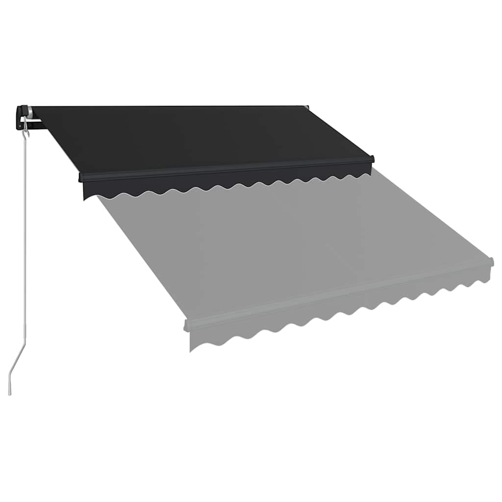 vidaXL Ręcznie zwijana markiza z LED, 350 x 250 cm, antracytowa