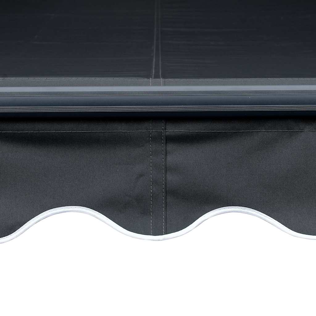 vidaXL Ręcznie zwijana markiza z LED, 350 x 250 cm, antracytowa