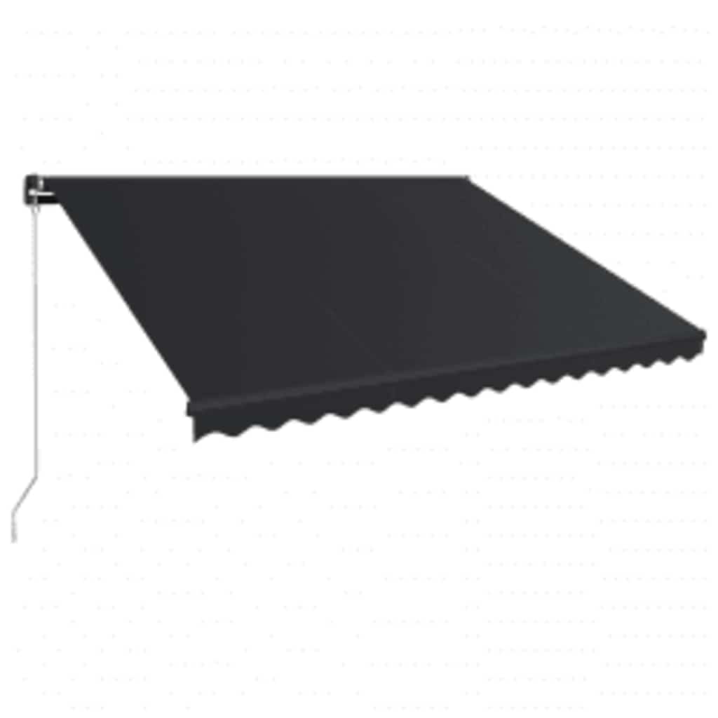 vidaXL Ręcznie zwijana markiza z LED, 450 x 300 cm, antracytowa