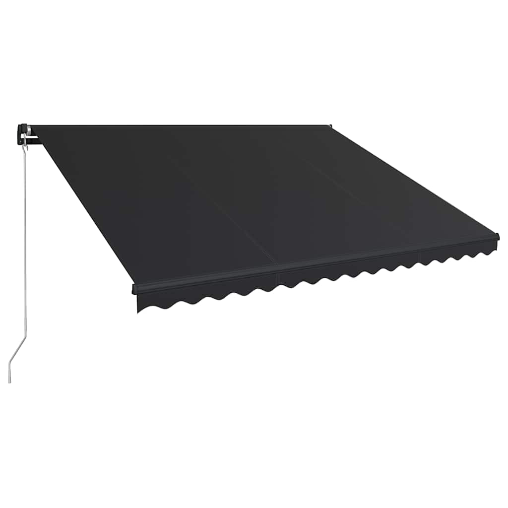 vidaXL Ręcznie zwijana markiza z LED, 450 x 300 cm, antracytowa