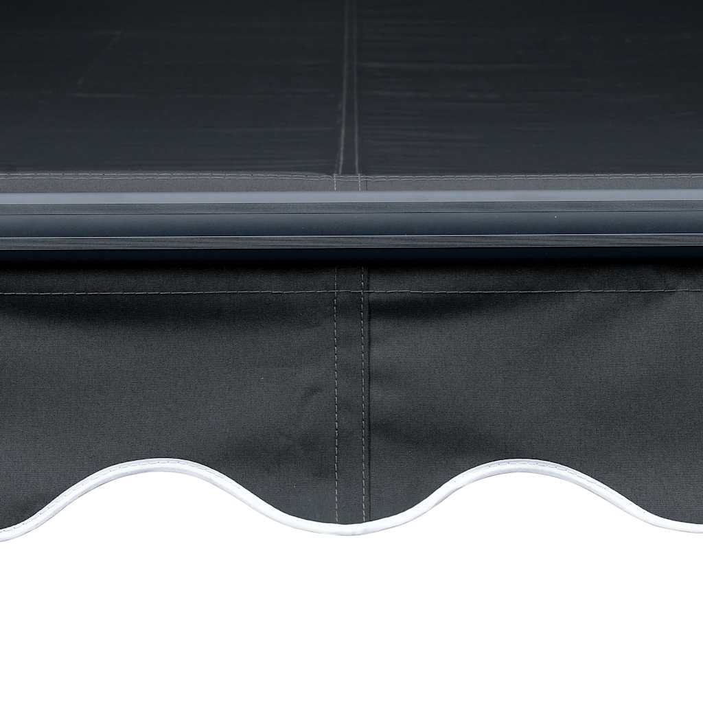 vidaXL Ręcznie zwijana markiza z LED, 450 x 300 cm, antracytowa