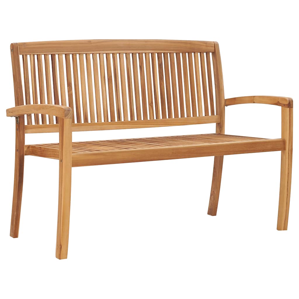 vidaXL 2-osobowa ławka ogrodowa, 120 cm, lite drewno tekowe