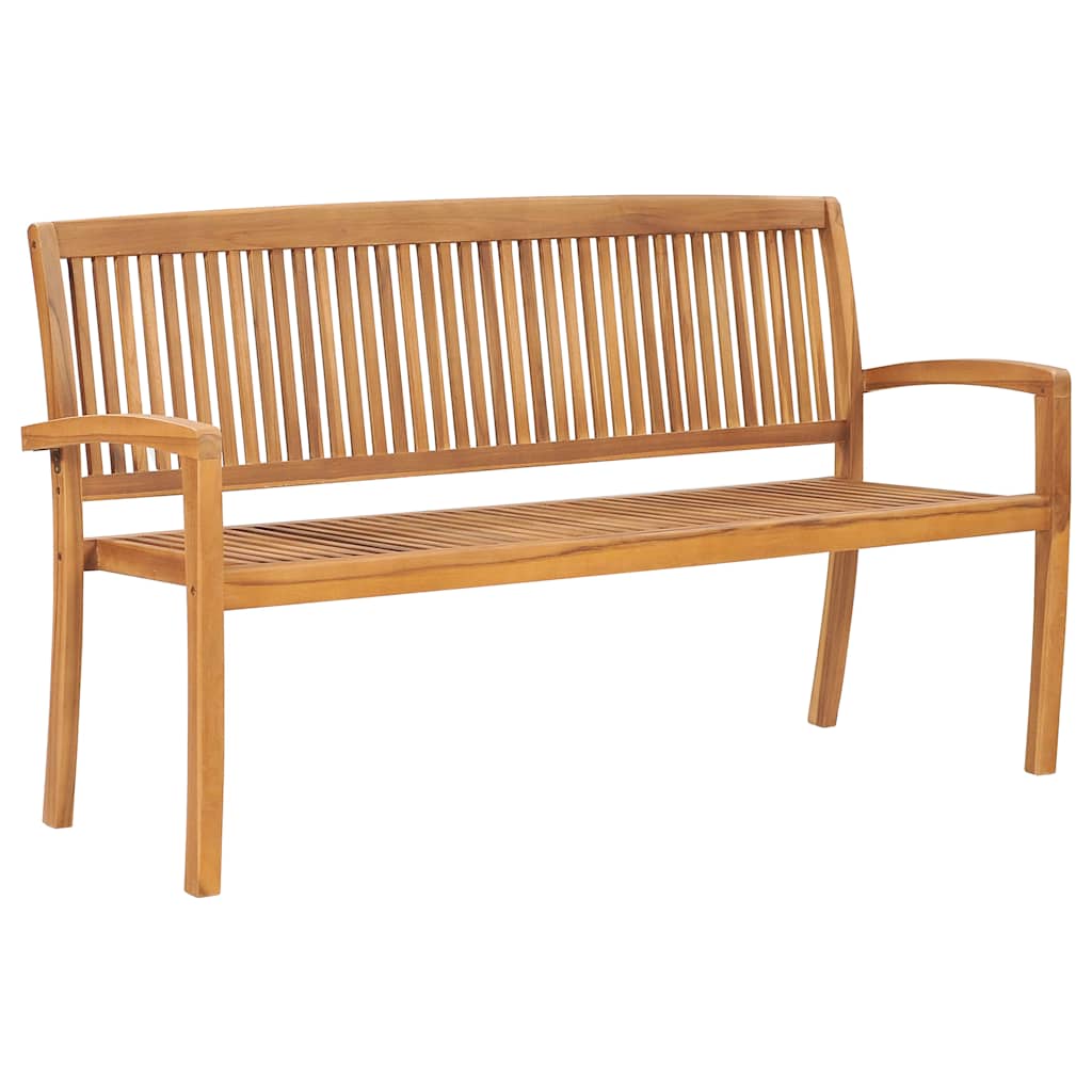 vidaXL 3-osobowa ławka ogrodowa, 159 cm, lite drewno tekowe