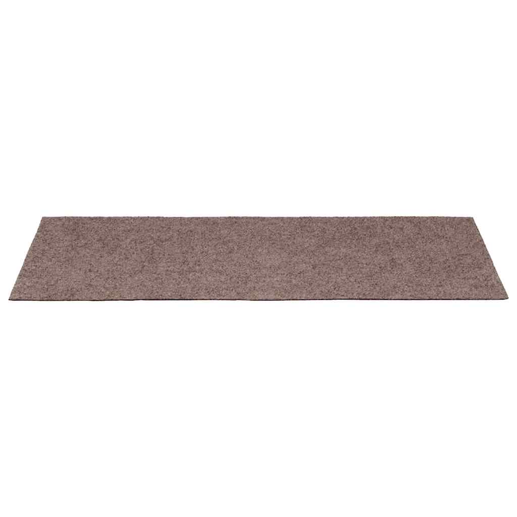 vidaXL Maty na schody samoprzylepne 15 szt. 65x21x4 cm jasnobrązowe, prostokątne krawędzie
