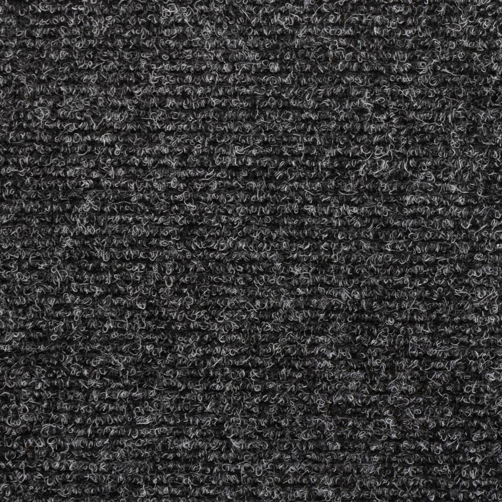 vidaXL Maty na schody samoprzylepne 15 szt. 65x21x4 cm ciemnoszare, prostokątne krawędzie