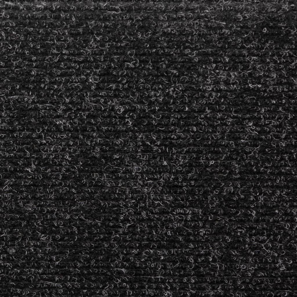 vidaXL Maty na schody samoprzylepne 15 szt. 65x21x4 cm, czarne, prostokątne, z krawędzią