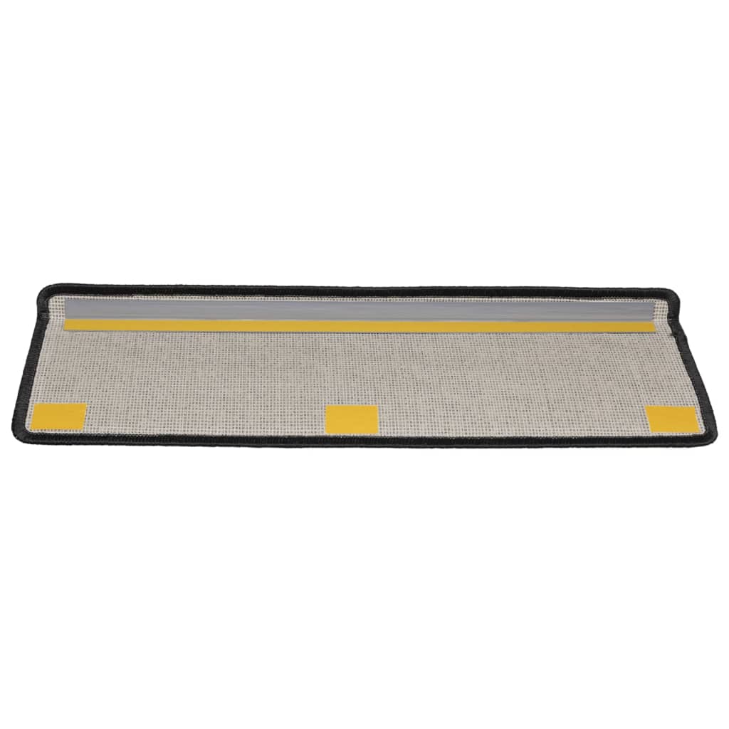 vidaXL Maty na schody 15 szt. 65x21x4 cm Antracytowe, prostokątne krawędzie