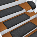 vidaXL Maty na schody 15 szt. 65x21x4 cm Antracytowe, prostokątne krawędzie