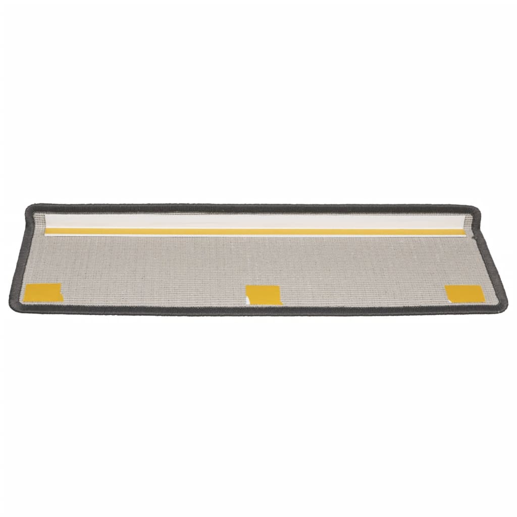 vidaXL Maty na schody 15 szt. 65x21x4 cm Ciemnoszary prostokątny brzeg