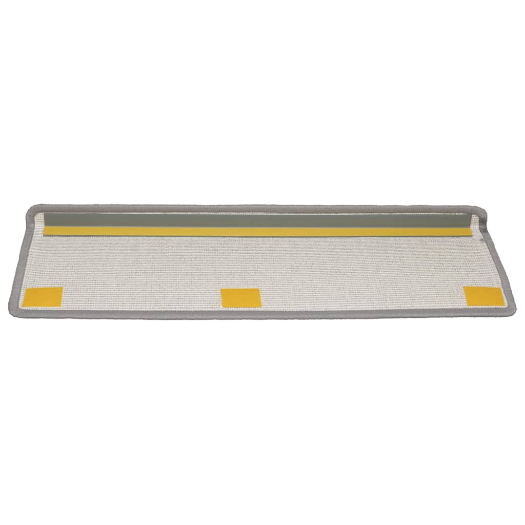 vidaXL Maty na schody 15 szt. 65x21x4 cm Jasnoszary prostokątny brzeg