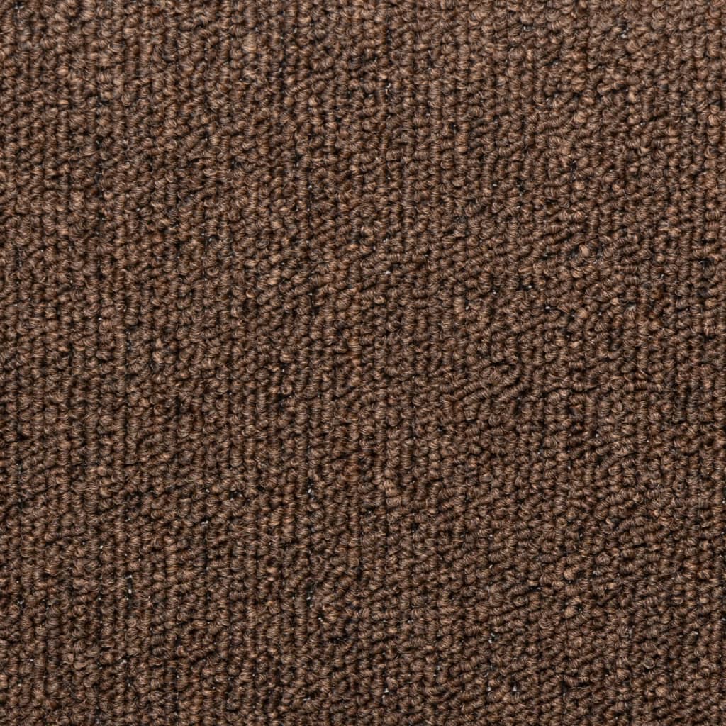 vidaXL Maty na schody 15 szt. 65x21x4 cm Brązowe prostokątne krawędzie