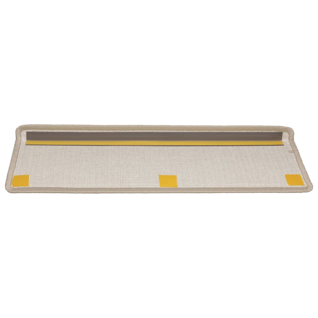 vidaXL Maty na schody 15 szt. 65x21x4 cm Taupe Rectangular Edge