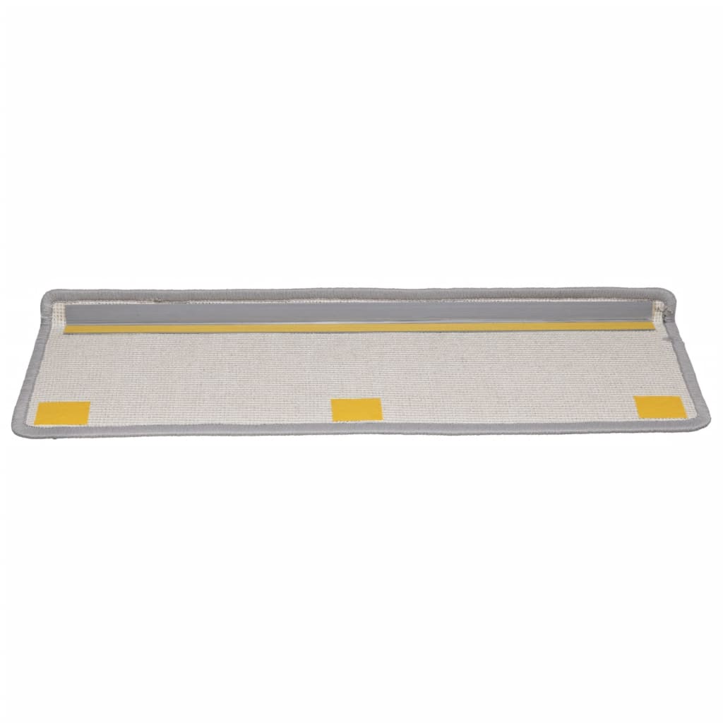 vidaXL Maty na schody 15 szt. 65x21x4 cm Szare, prostokątne krawędzie