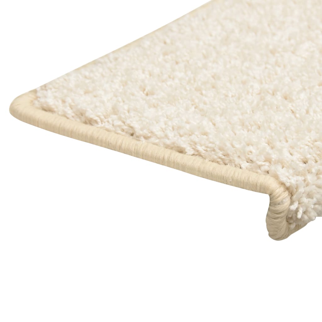 vidaXL Maty na schody 15 szt. 65x21x4 cm Białe prostokątne krawędzie