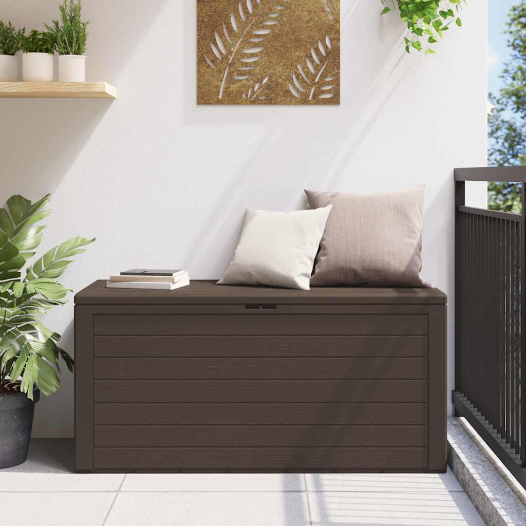 vidaXL Skrzynia ogrodowa, brązowa, 116 x 44 x 55 cm