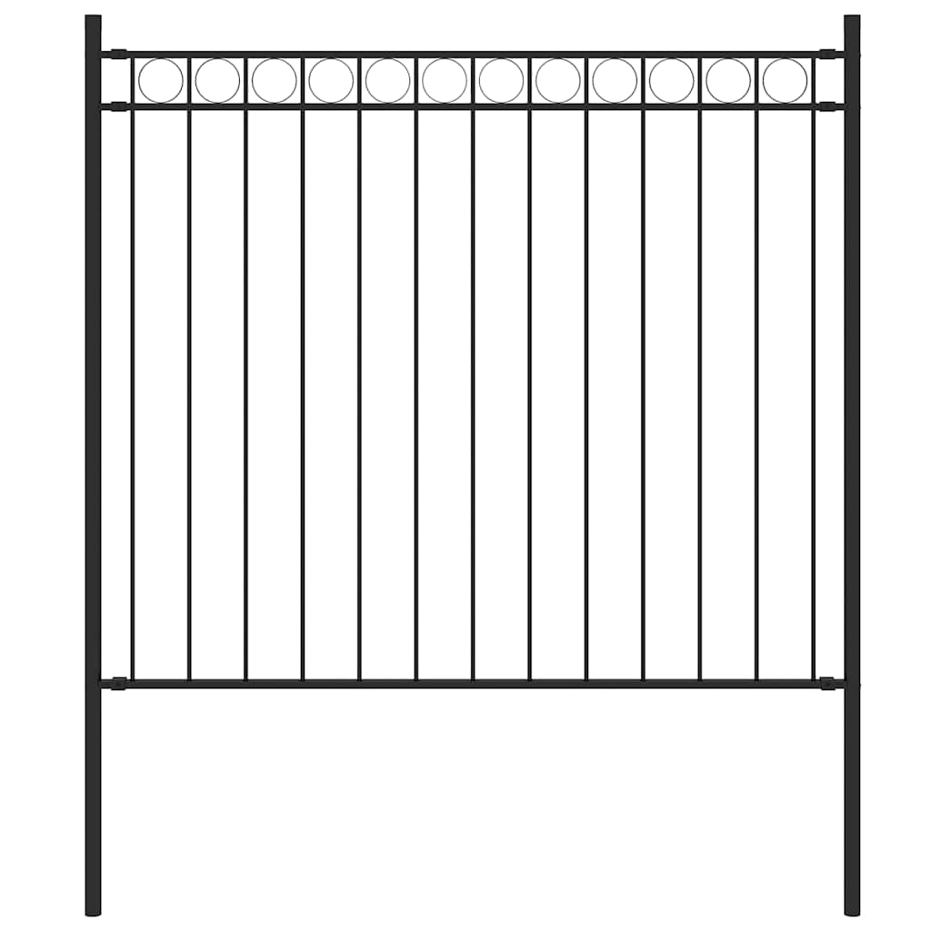 vidaXL Ogrodzenie ogrodowe ASSEN stalowe 1,7x0,8 m czarne