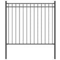 vidaXL Ogrodzenie ogrodowe ASSEN stalowe 1,7x0,8 m czarne