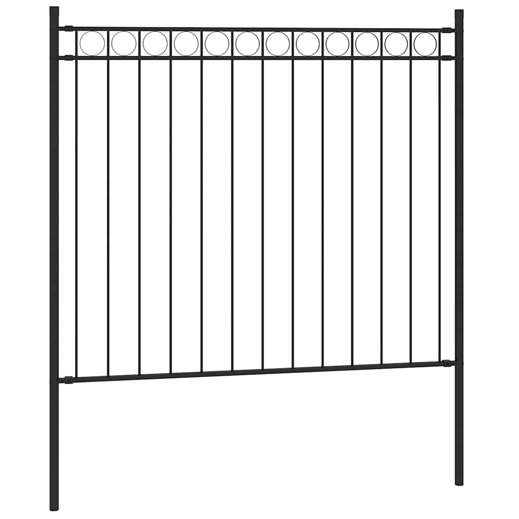 vidaXL Ogrodzenie ogrodowe ASSEN stalowe 1,7x0,8 m czarne