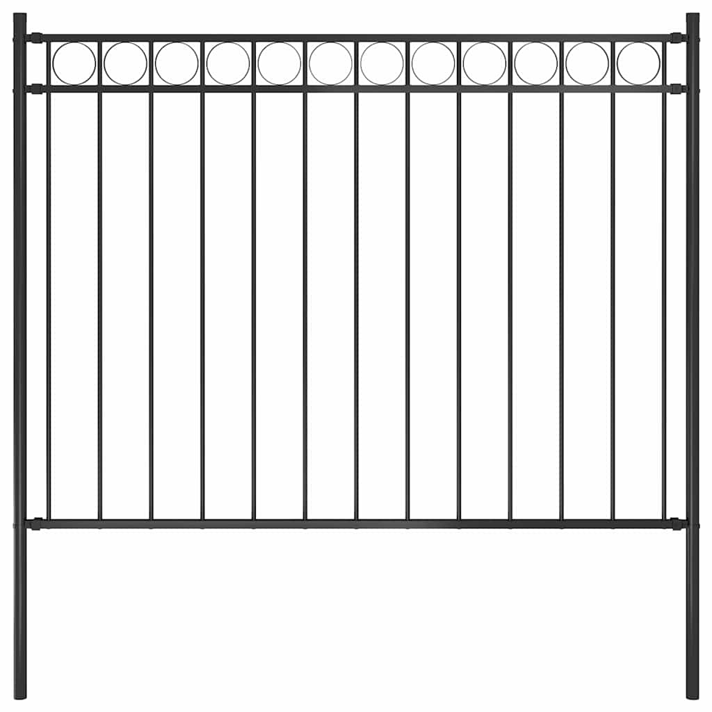 vidaXL Ogrodzenie ogrodowe ASSEN stalowe 1,7x1,2 m czarne