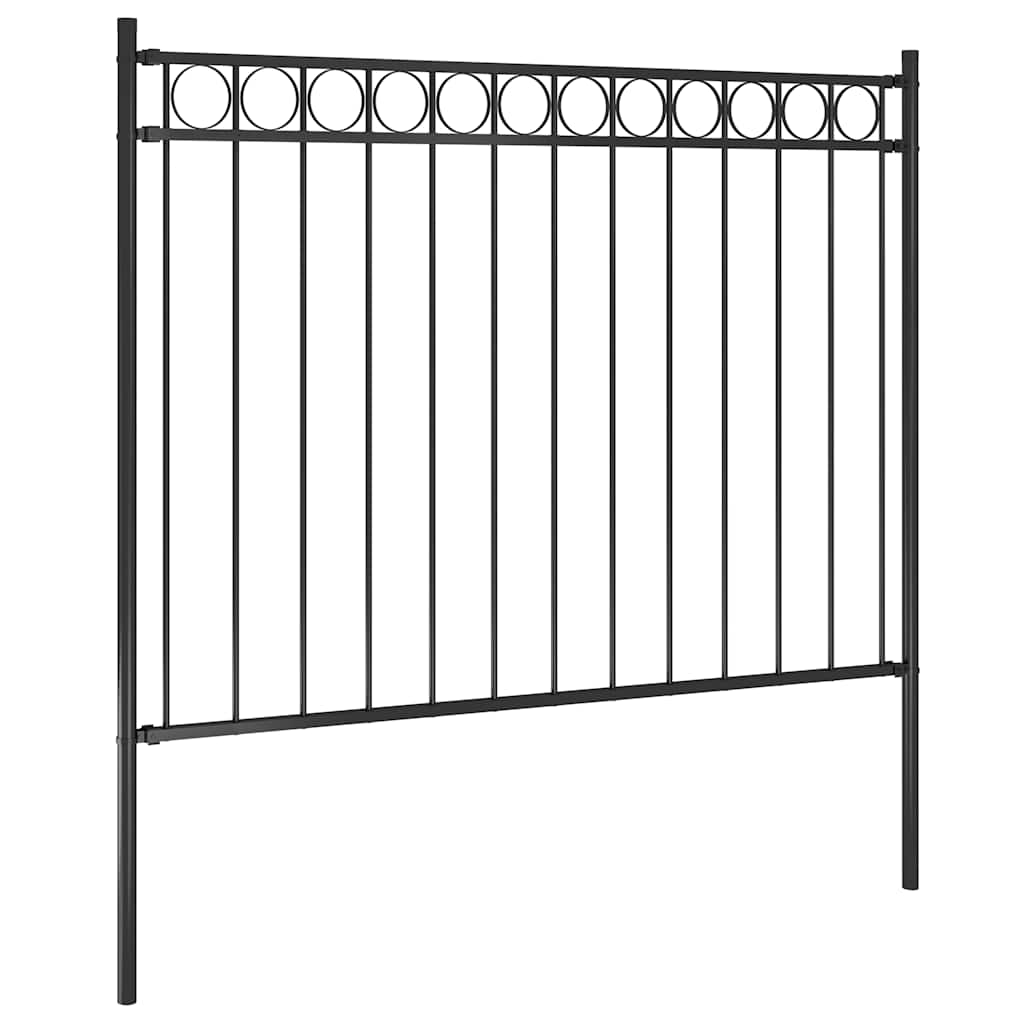 vidaXL Ogrodzenie ogrodowe ASSEN stalowe 1,7x1,2 m czarne