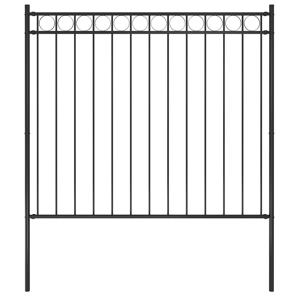 vidaXL Ogrodzenie ogrodowe ASSEN stalowe 1,7x1,5 m czarne