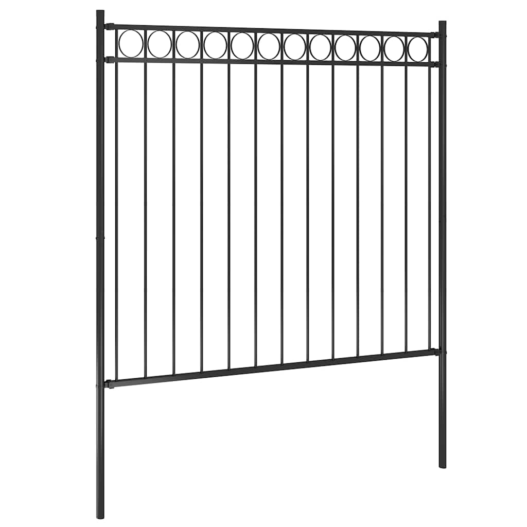 vidaXL Ogrodzenie ogrodowe ASSEN stalowe 1,7x1,5 m czarne