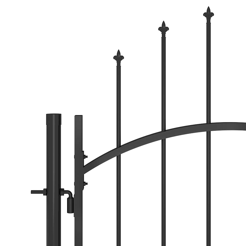 vidaXL Brama ogrodowa Woerden, stal, 1x1,7 m, czarna