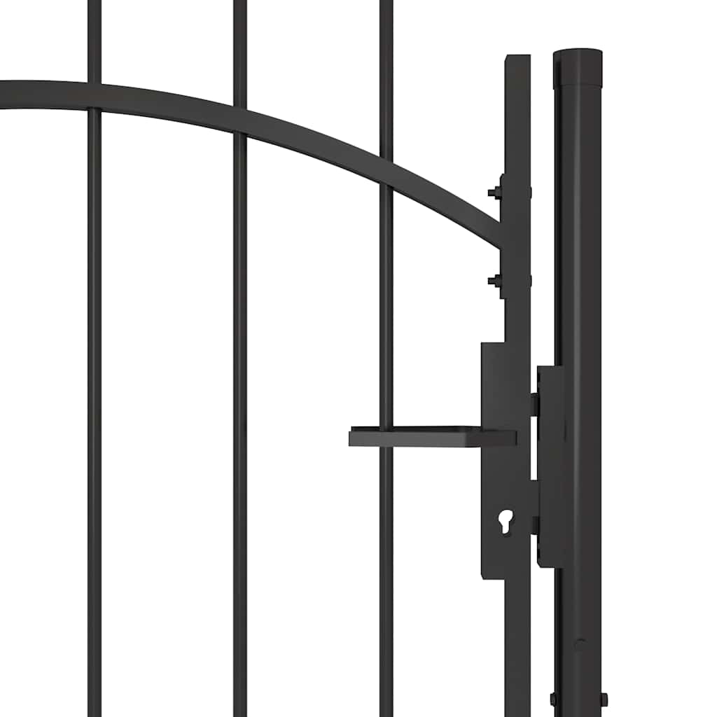vidaXL Brama ogrodowa Woerden, stal, 1x1,7 m, czarna