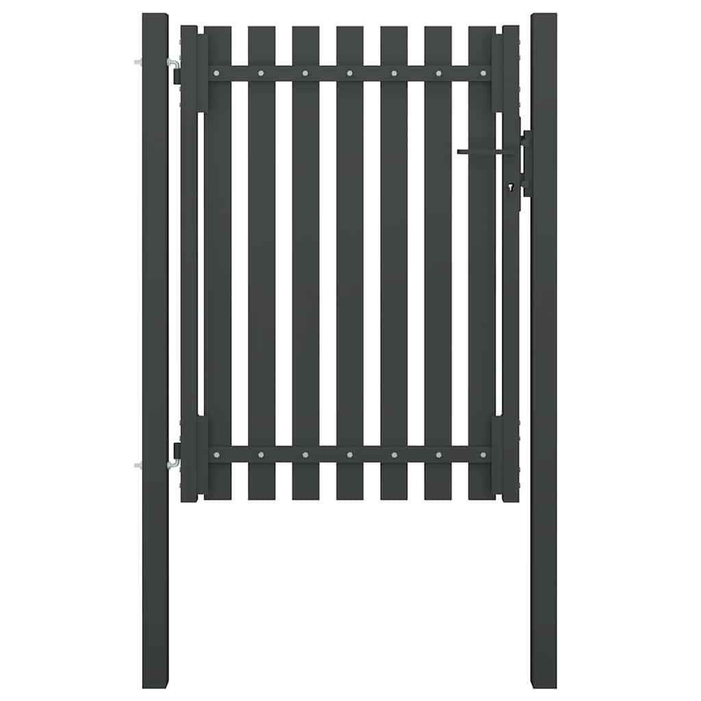 vidaXL Brama ogrodowa stalowa 100x125 cm antracytowa