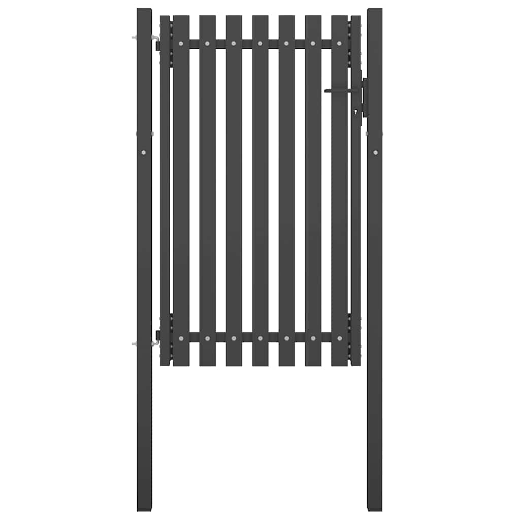 vidaXL Brama ogrodowa stalowa 100x150 cm antracytowa