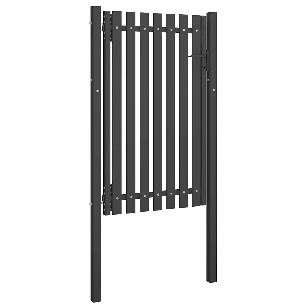 vidaXL Brama ogrodowa stalowa 100x150 cm antracytowa