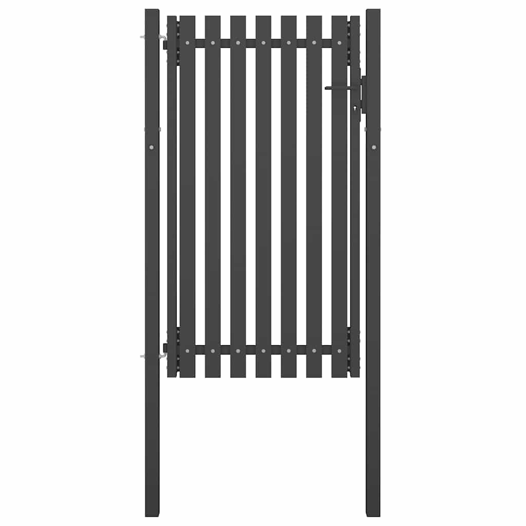 vidaXL Furtka ogrodzeniowa, stalowa, 1 x 2,25 m, antracytowa