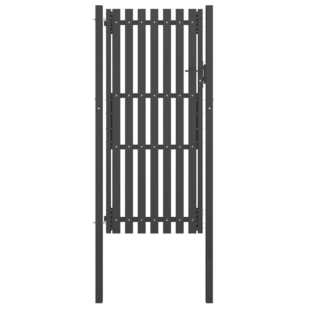 vidaXL Brama ogrodowa stalowa 100x200 cm antracytowa