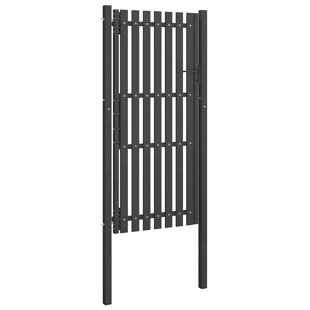 vidaXL Brama ogrodowa stalowa 100x200 cm antracytowa